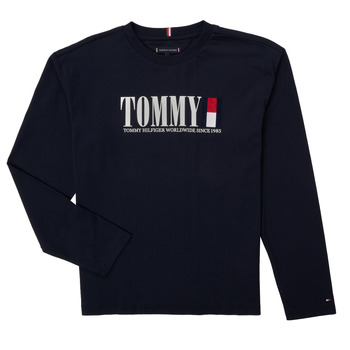 Abbigliamento Bambino T-shirts a maniche lunghe Tommy Hilfiger KB0KB07887-DW5 Marine