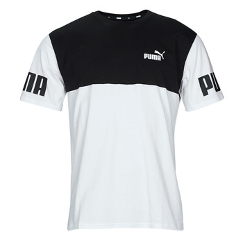Abbigliamento Uomo T-shirt maniche corte Puma PUMA POWER COLORBLOCK Nero / Bianco