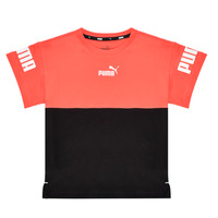 Abbigliamento Bambina T-shirt maniche corte Puma PUMA POWER COLORBLOCK TEE Nero / Arancio