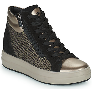 Scarpe Donna Sneakers alte IgI&CO DONNA SHIRLEY Bronzo / Nero