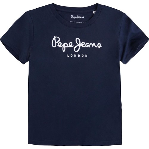 Abbigliamento Bambino T-shirt maniche corte Pepe jeans ART Marine