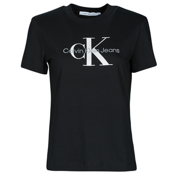 Abbigliamento Donna T-shirt maniche corte Calvin Klein Jeans CORE MONOGRAM REGULAR TEE Nero