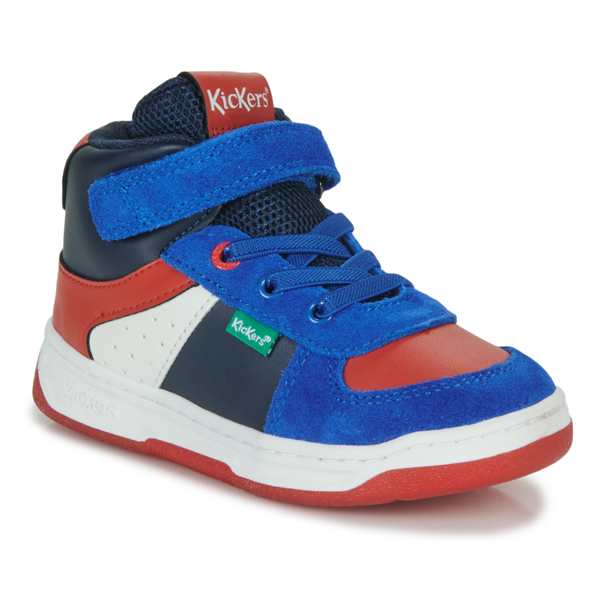 Scarpe Bambino Sneakers alte Kickers KICKALIEN Rosso / Blu / Nero