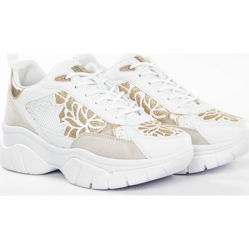 Scarpe Donna Sneakers basse Guess Chunky gold floral Bianco