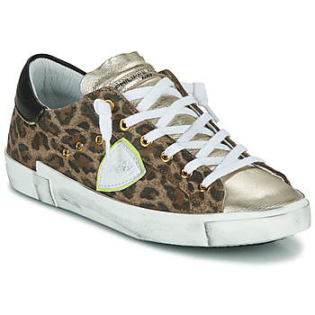 Scarpe Donna Sneakers basse Philippe Model PARISX LOW WOMAN Leopard / Oro