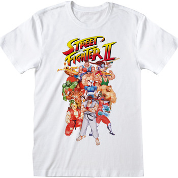 Abbigliamento T-shirts a maniche lunghe Street Fighter 2 HE802 Bianco