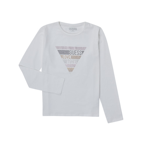 Abbigliamento Bambina T-shirts a maniche lunghe Guess J2YI07-K6YW1-G011 Bianco