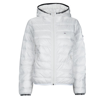 Abbigliamento Donna Piumini Tommy Jeans TJW QUILTED TAPE HOODED JACKET Bianco