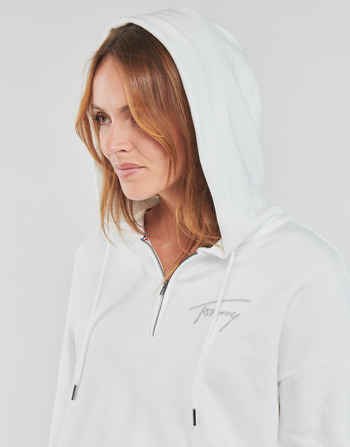 Tommy Jeans TJW TOMMY SIGNATURE HOODIE DRESS Bianco