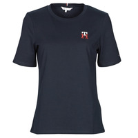 Abbigliamento Donna T-shirt maniche corte Tommy Hilfiger REG MONOGRAM EMB C-NK SS Marine