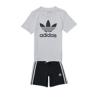 Abbigliamento Unisex bambino Completo adidas Originals SHORT TEE SET Nero / Bianco