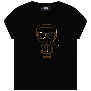 Abbigliamento Bambina T-shirt maniche corte Karl Lagerfeld Z15386-09B Nero