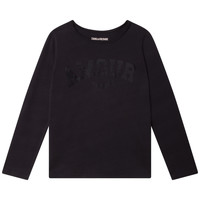 Abbigliamento Bambina T-shirts a maniche lunghe Zadig & Voltaire X15356-09B Nero