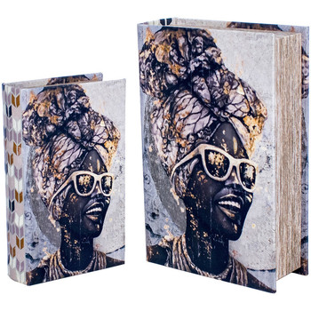 Casa Cestini / scatole e cestini Signes Grimalt Book African Book 2 Unità Nero