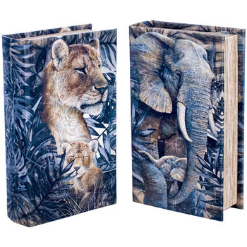 Casa Cestini / scatole e cestini Signes Grimalt Book Book Tiger Ed Elephant 2 Unità Blu