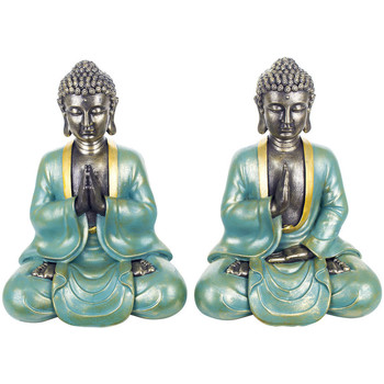 Casa Statuette e figurine Signes Grimalt Fibra Di Buddha Meditando 2 Unità Blu