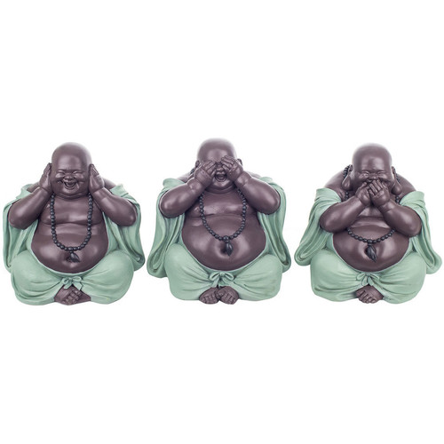 Casa Statuette e figurine Signes Grimalt La Figura Buddha Non Vede / Ascolta / Parla 3 Unità Blu
