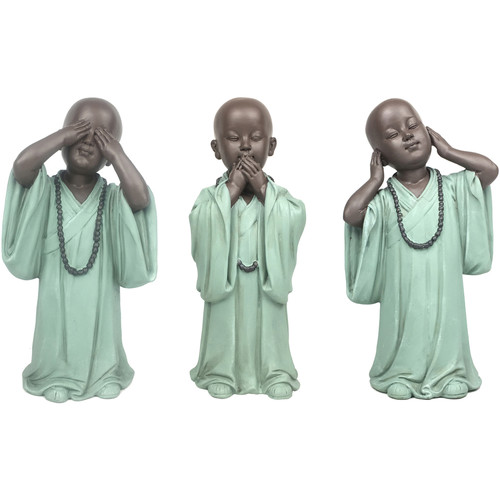 Casa Statuette e figurine Signes Grimalt La Figura Monk Non Vede-Hey-Parla 3 Unità Verde
