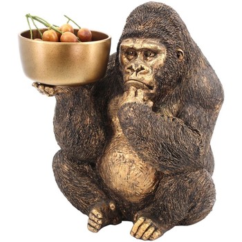 Casa Statuette e figurine Signes Grimalt Figura Orangutan Con Piatto Oro