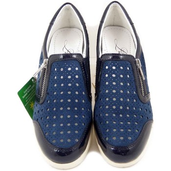Michelle Sneaker Donna in Camoscio, Plantare Estraibile-RITA03 Blu