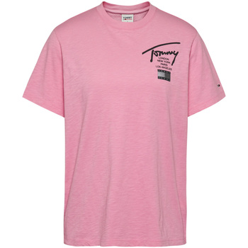 Abbigliamento Donna T-shirt & Polo Tommy Jeans DW0DW12851 Rosa