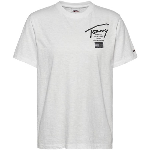 Abbigliamento Donna T-shirt & Polo Tommy Jeans DW0DW12851 Bianco