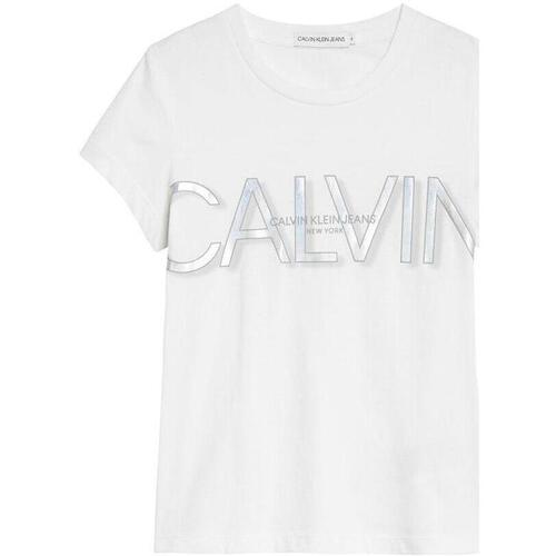 Abbigliamento Bambina T-shirt & Polo Calvin Klein Jeans . Bianco