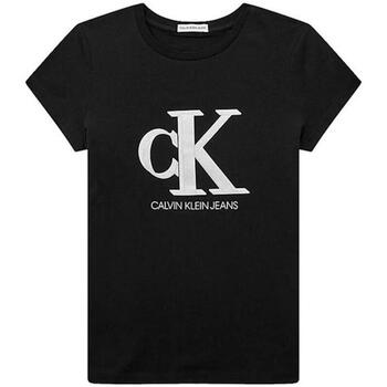 Abbigliamento Bambina T-shirt & Polo Calvin Klein Jeans . Nero