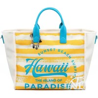 Borse Donna Borse Y Not? BORSA DONNA Y NOT? TOTE BAG HAWAII EXTRA LARGE YELLOW AMA002 12 Giallo