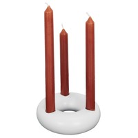 Casa Candelieri / porta candele The home deco factory SUPPORT 3 BOUGIES BLANC M24 Bianco