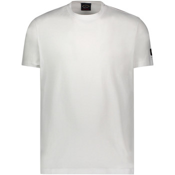 Paul & Shark T-shirt in cotone con dettaglio a contrasto Bianco