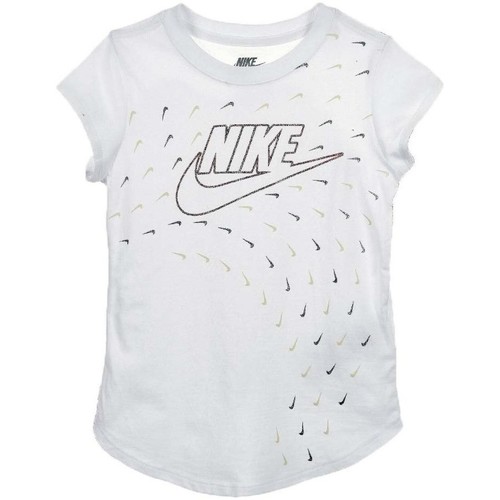 Abbigliamento Unisex bambino T-shirt maniche corte Nike T-shirt Bambina Futura Swoosh Glide Bianco
