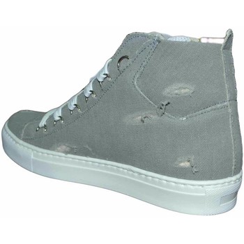 Scarpe Uomo Sneakers alte Malu Shoes Sneakers uomo scarpe jeans grigio strappi stringata made in ita Grigio