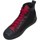 Scarpe Uomo Sneakers alte Made In Italia Scarpe uomo alta tessuto e pelle bicolore rossa nero made in it Multicolore