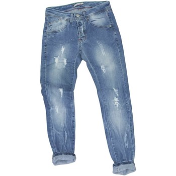 Abbigliamento Uomo Jeans Malu Shoes jeans uomo man blu stracciato monocromo moda made in italy BLU