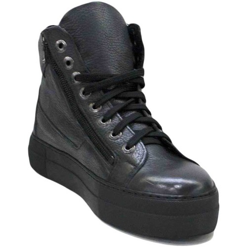 Scarpe Uomo Sneakers alte Malu Shoes Sneakers alta grigio due zip fondo comfort alto antiscivolo mod Grigio