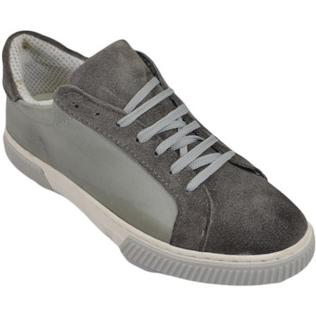 Scarpe Uomo Sneakers basse Malu Shoes Scarpa sneakers uomo grigio vera pelle lacci linea comfort fond Grigio