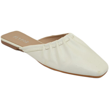 Scarpe Donna Ciabatte Malu Shoes Sabot mules ciabatta donna bianca a punta quadrata tallone scop Bianco