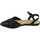 Scarpe Donna Ballerine Malu Shoes Scarpe ballerine donna nere a punta lucida slingback con cintur Nero
