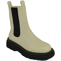Scarpe Donna Stivaletti Malu Shoes Stivaletti donna Platform chelsea boots combat beige fondo alto BEIGE