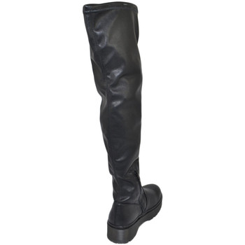 Scarpe Donna Stivali Malu Shoes Stivale donna alto nero sopra ginocchio elastico effetto calzin Nero