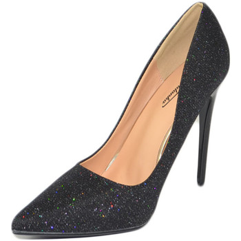 Scarpe Donna Décolleté Malu Shoes Scarpe donna decollete a punta elegante in lurex glitterato ner Nero