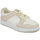 Scarpe Donna Sneakers basse Malu Shoes Sneakers bassa donna bianco bicolore beige suola basic gomma la Beige