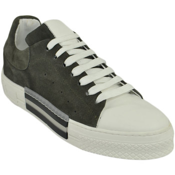 Scarpe Uomo Sneakers basse Malu Shoes Custom 511 sneakers bicolore uomo in vera pelle camoscio grigio Grigio