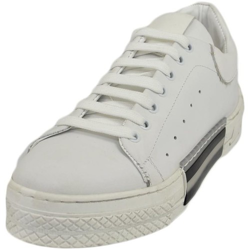 Scarpe Uomo Sneakers basse Malu Shoes Custom 511 sneakers bicolore uomo in vera di nappa bianco con d Bianco