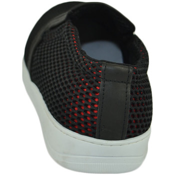 Image of Scarpe Malu Shoes Scarpe Scarpe uomo slip on mocassino nero a base rosso con suola sport