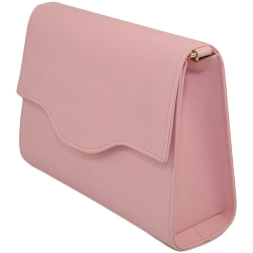 Borse Donna Borse Malu Shoes Pochette rigida oversize clutch rosa blush a forma di lettera c Rosa