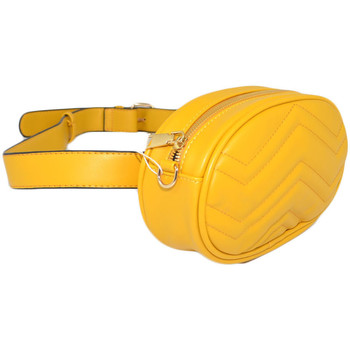 Borse Donna Marsupi Malu Shoes Marsupio donna giallo linea basic con accessori oro catena tono Giallo