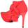 Scarpe Donna Stivali Malu Shoes Stivali alti donna in calza elastica rosso effetto autoregge ad Rosso