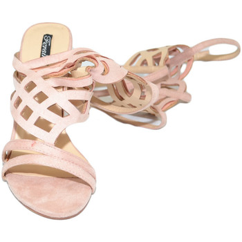 Scarpe Donna Sandali Malu Shoes Sandali stivale donna rosa cipria tacco alto spillo alla schiav Beige